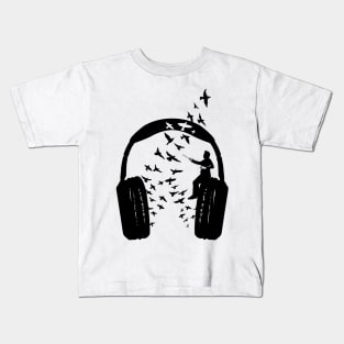 Headphone Conducting music Kids T-Shirt